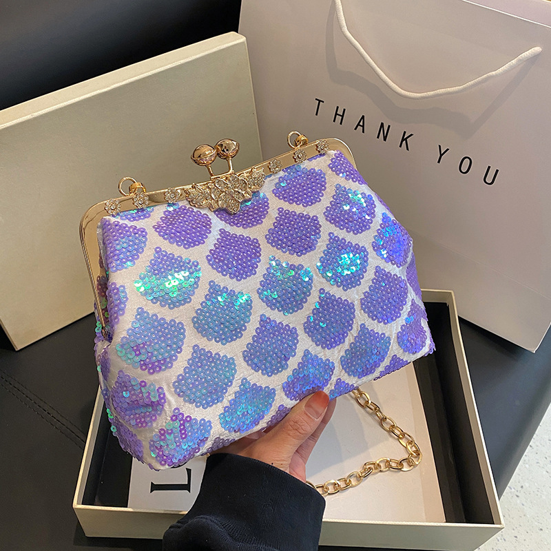 Mermaid scale sequin shoulder leisure cross suitable for women s handbags trend and wallets new fashionable design messenger bag designer high quality