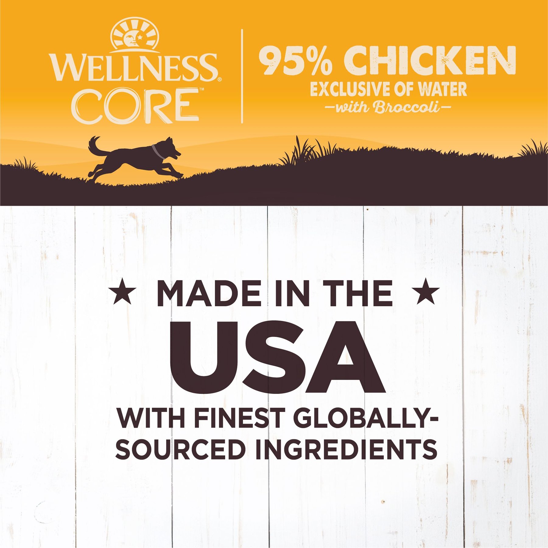 Wellness CORE 95% Grain-Free Chicken & Broccoli Canned Dog Food