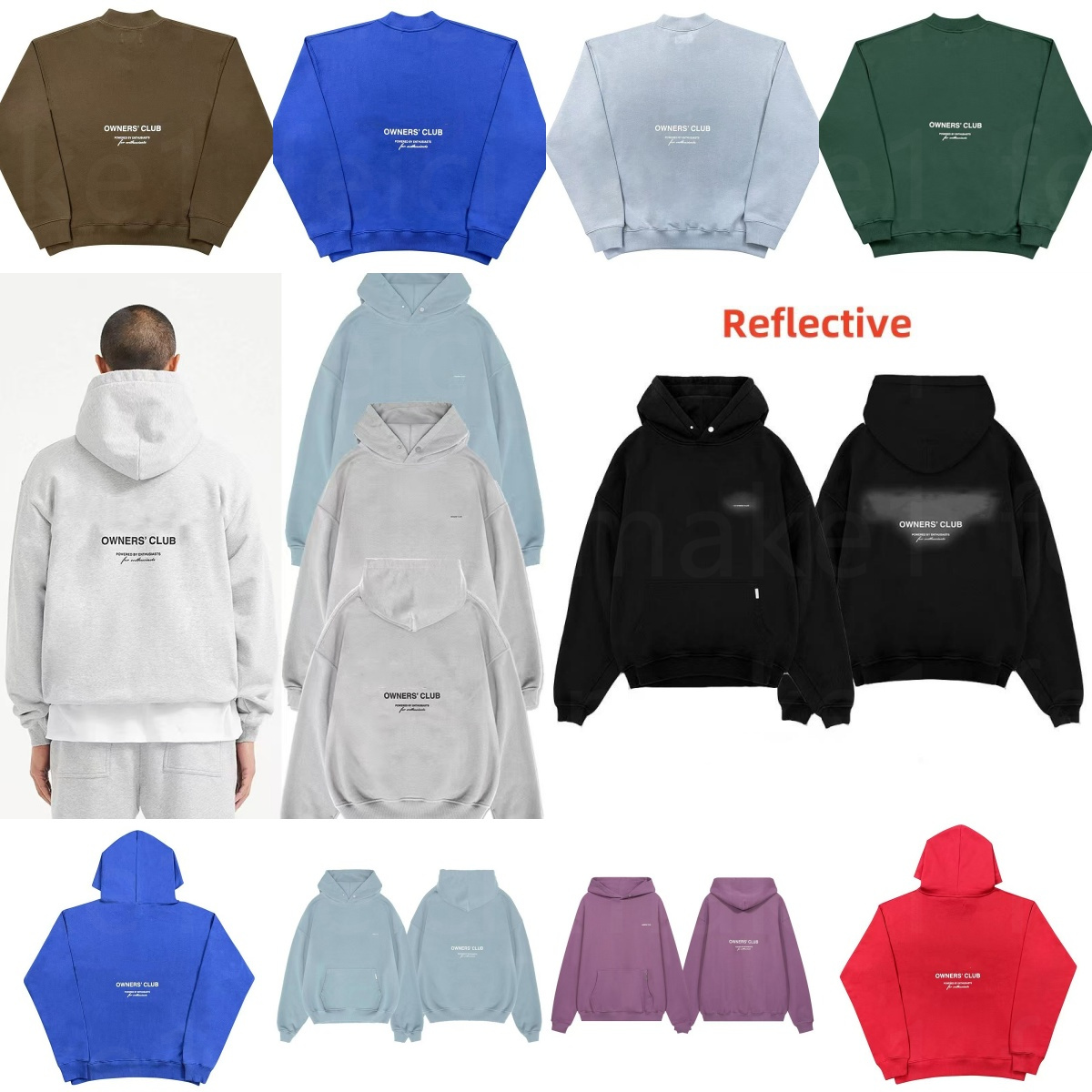 Designer Mens hoodies sweatshirts Reflective hoodie long sleeve Winter Warm Man Clothing Tops Pullover Clothes Hoodys Sweatshirts High Quality S-XL us size