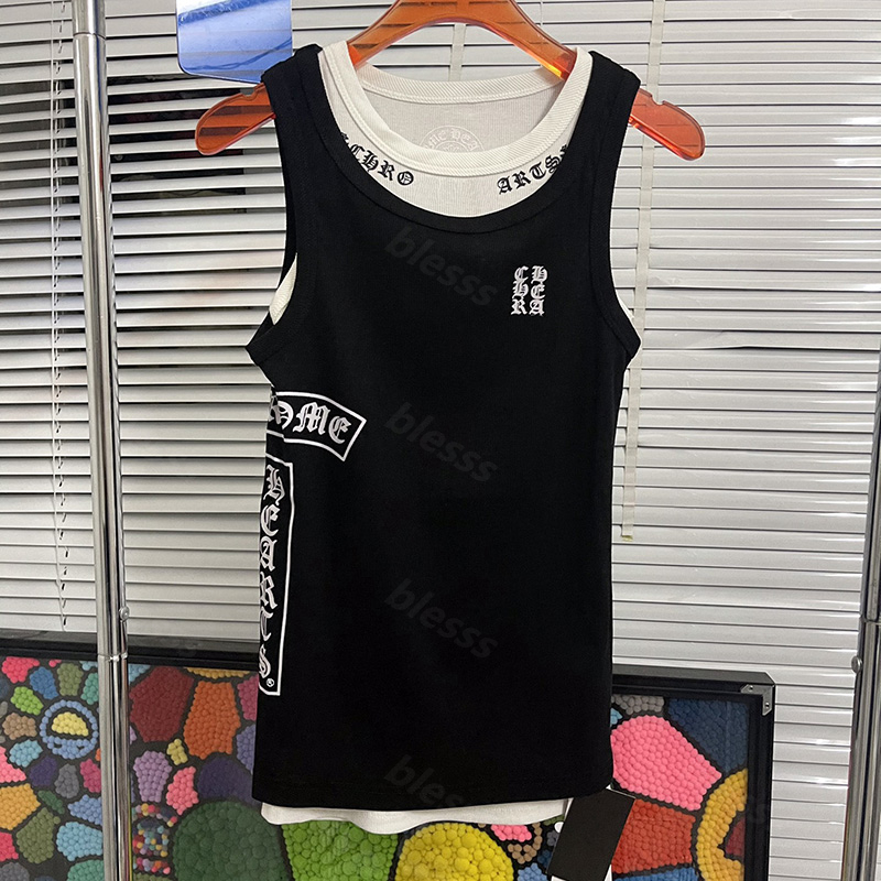 3 Colors Luxury Tanks Tops Womens Designer Clothing Brand Tank Ladies Sleeveless Top High Quality Clothes Women Short Sleeve Two Piece Size S-L DPD2411221
