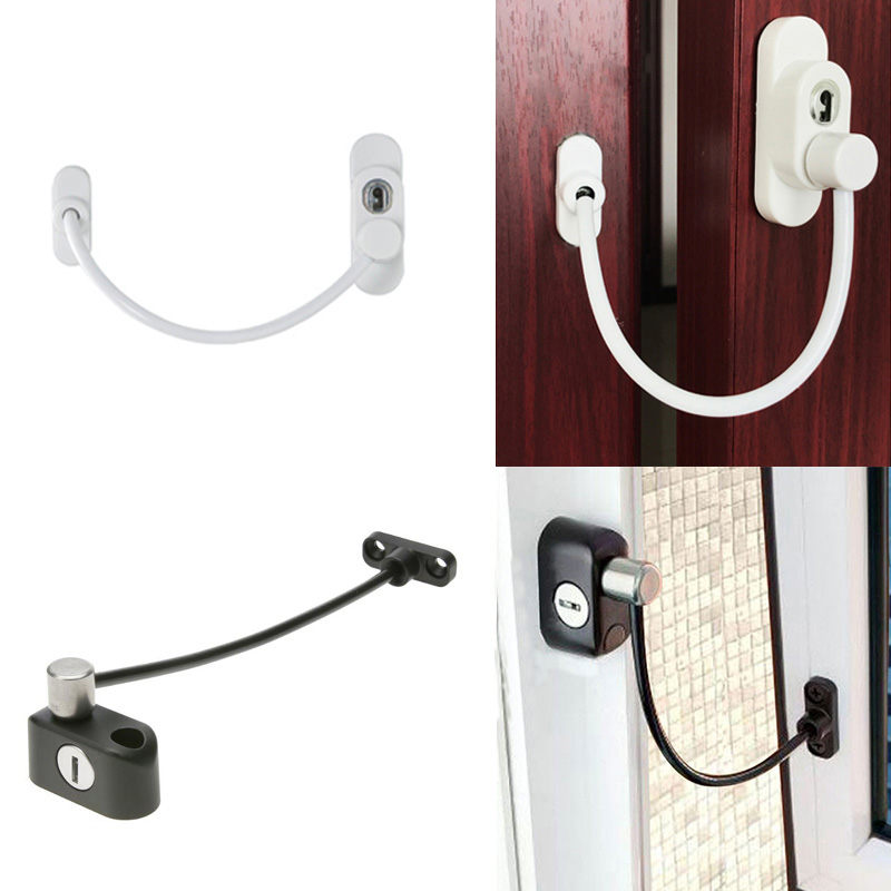 Window Safety Locks Lockable Cable Restrictor Window Sliding Door Restrictor Child Security Guard Home Hardware lock