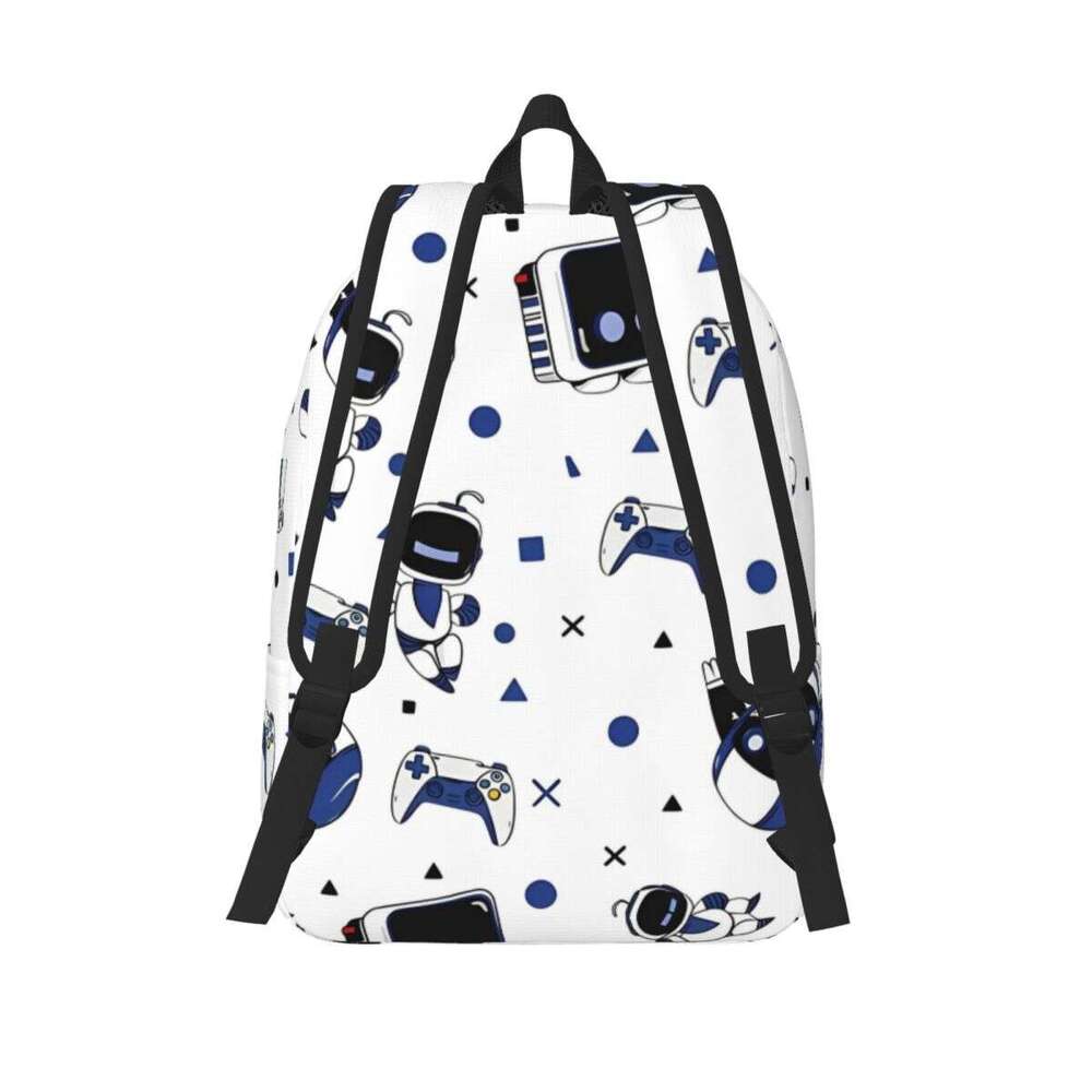 Astrobots Playroom Game Backpack Middle High College School Student Bookbag Teens Daypack Outdoor