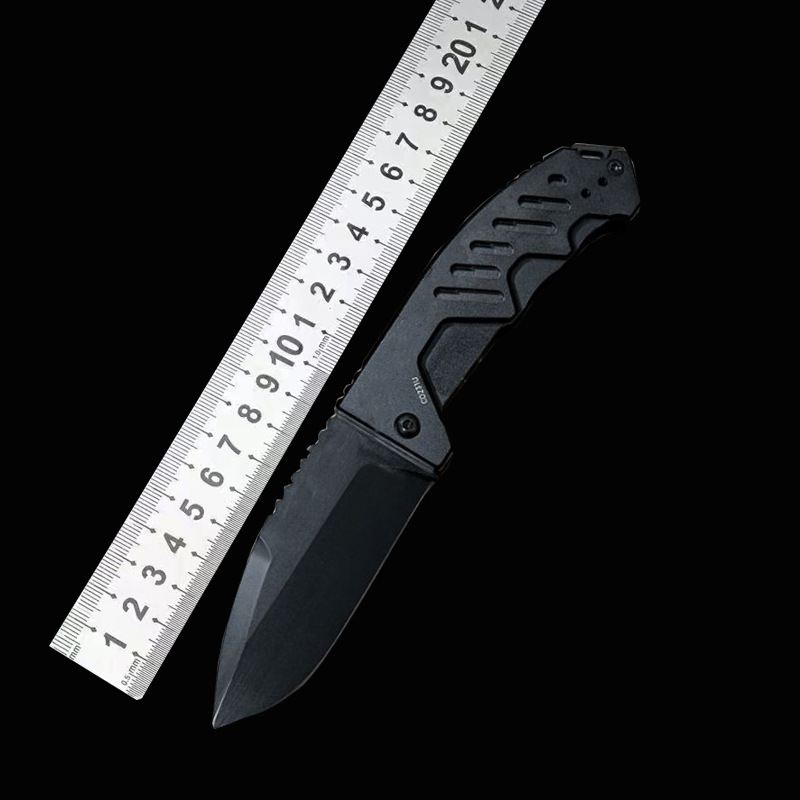 Rao-C Tactical Folding Knife 8Cr15Mov Black Oixde Drop Point Blade Aviation Aluminum Handle Ball Bearing EDC Pocket Knives Outdoor Tools