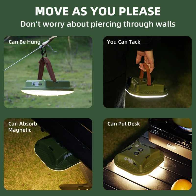 MOSLIGHTING Rechargeable Camping Lantern with Magnet Zoom Portable Torch Hanging Tent Lamp Work Maintenance Lighting Outdoor LED M251201