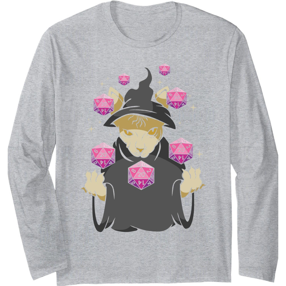 Long Sleeve Shirts for Men sweatshirt RPG Gaming D20 Tabletop Games Funny RPG Gamer Streetwear Casual tops clothes Handsome and fashionable