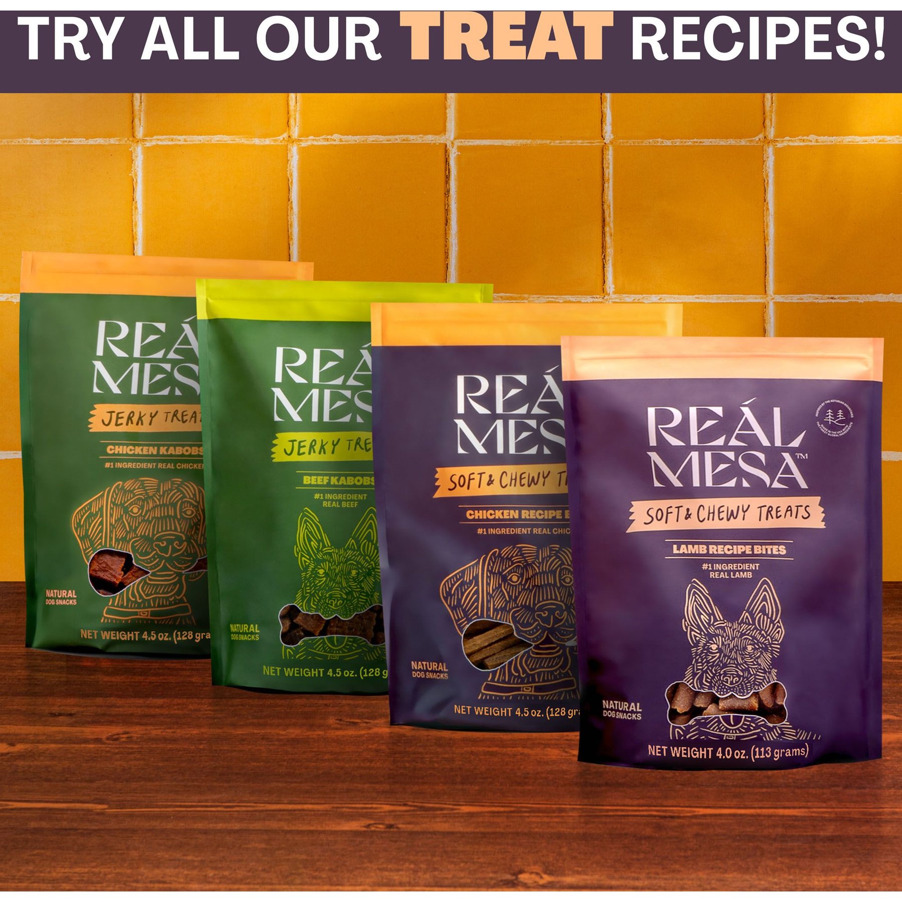 REÁL MESA Chicken Recipe Bites Dog Soft & Chewy Treat