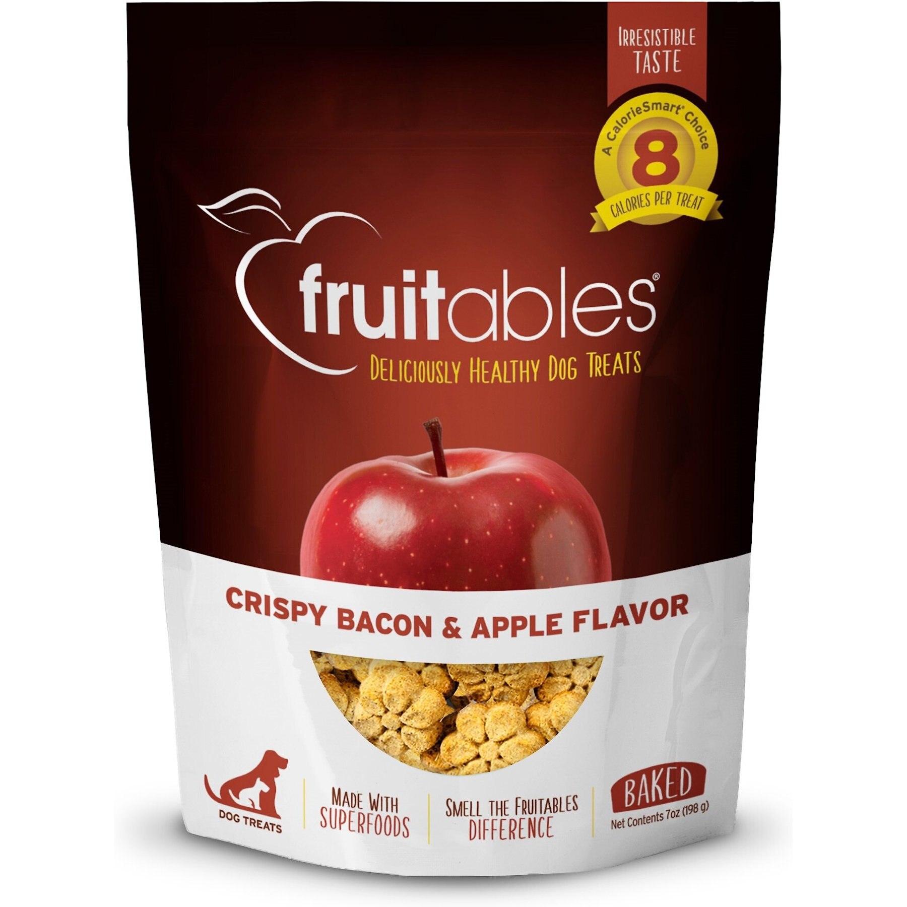 Fruitables Crispy Bacon & Apple Flavor Dog Treats
