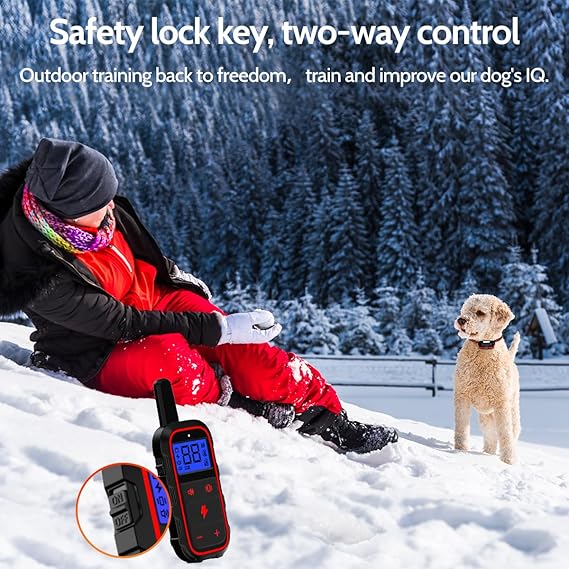 DogStop Electric Dog Collar with 4 Training Modes and Rechargeable Remote Waterproof Range 3300Ft for Small Medium Large Dogs