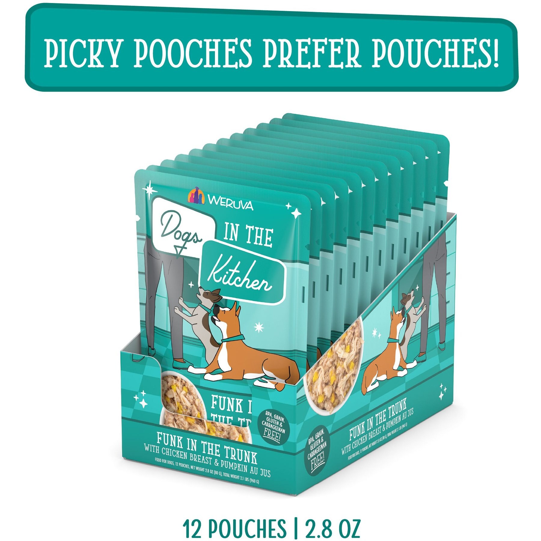 Weruva Dogs in the Kitchen Funk in the Trunk with Chicken Breast & Pumpkin Au Jus Grain-Free Dog Food Pouches