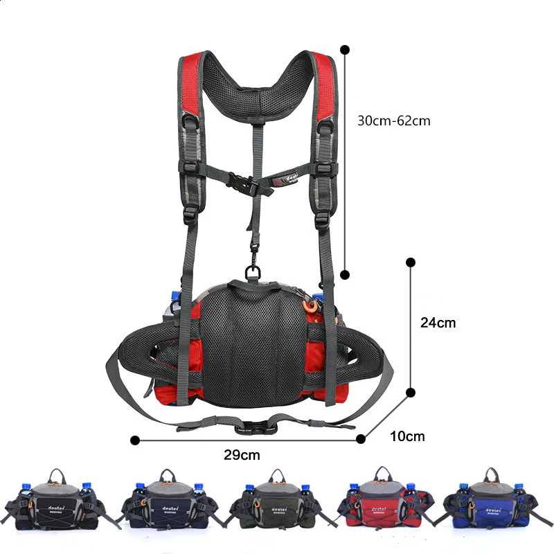 8L Sports Waist Bag Outdoor Hiking Riding Backpack Camping Travel Shoulder Bag Water Bottle Cycling Pack X352D 241121