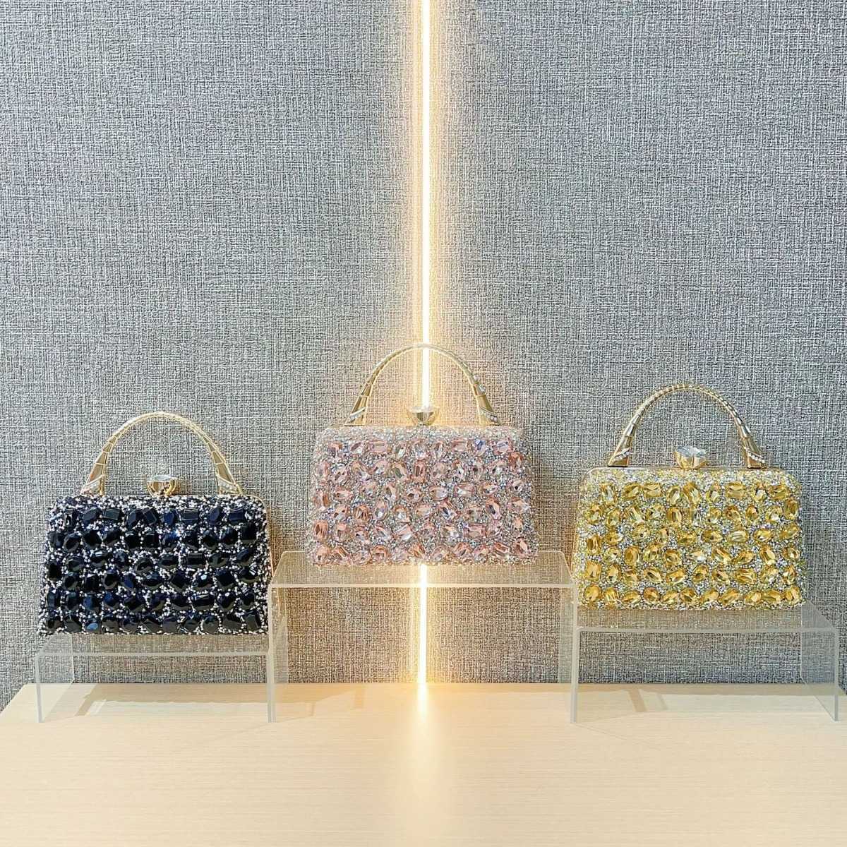 banquet handbag womens handheld crossbody bag single shoulder luxury small bag full diamond shining banquet bag 241122