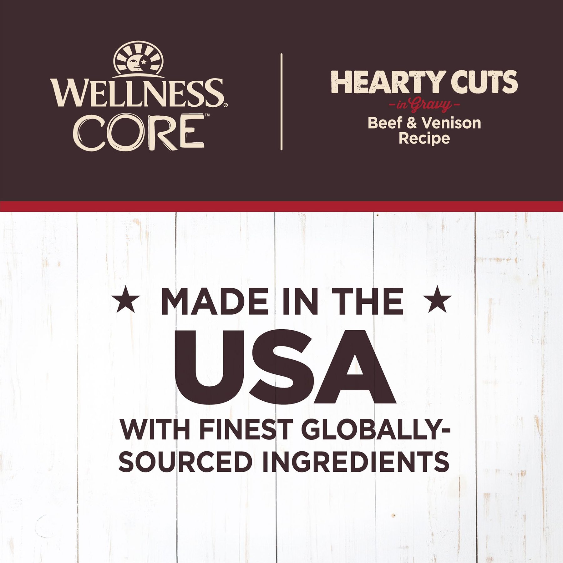 Wellness CORE Grain-Free Hearty Cuts in Gravy Beef & Venison Recipe Canned Dog Food