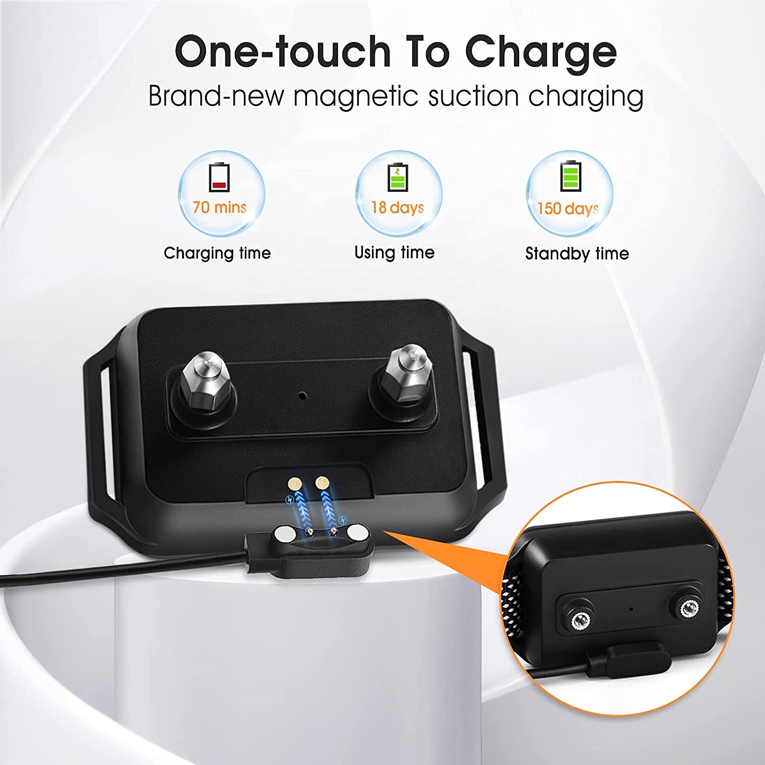 2022 Electronic No Barking Dog Static Shock Collar Rechargeable Dog Sound Shock Anti Bark Collar