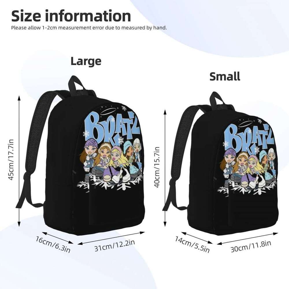 Bratz Winter Wonderland Group Shot Backpack for Men Women Teenage Student Work Daypack Laptop Computer Shoulder Bag Sports