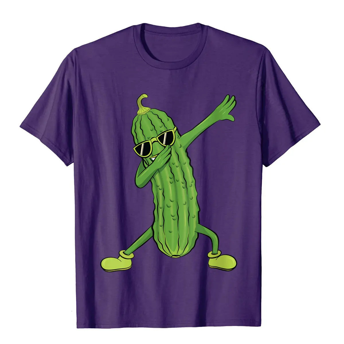 Womens Dabbing Pickle Dancing Cucumber Lover Funny Gifts TShirt Fitness TightCamisa Tops Shirt Plain Cotton Men T Shirts 240419