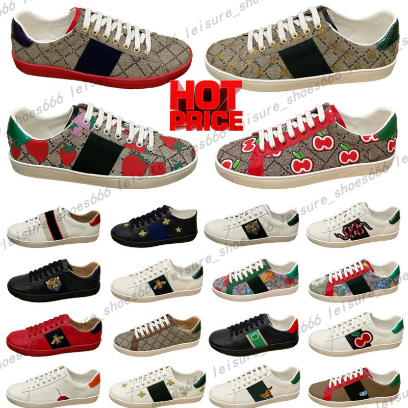 2023 Men Women Sneaker fashion Casual Shoes Snake Chaussures Leather Sneakers Embroidery Stripes Shoe Walking mens Sports Trainers Tiger 35-45