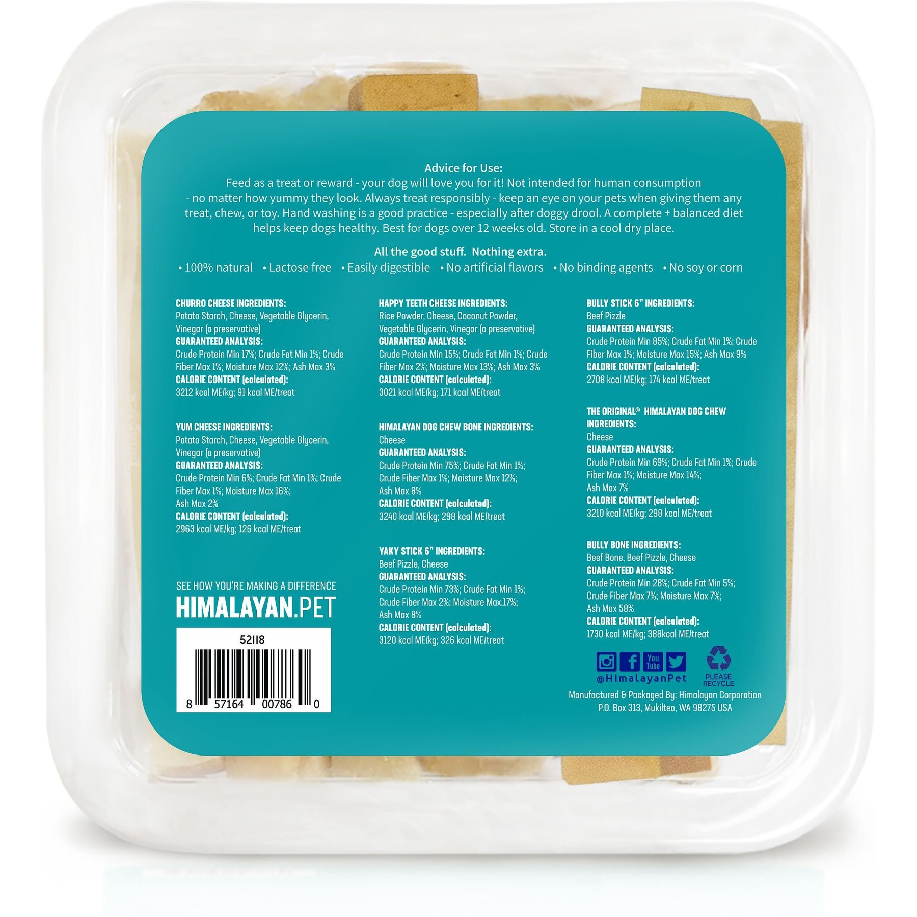 Himalayan Pet Supply Say Cheese Variety Pack Dog Treats, 32-oz tub