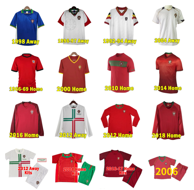 2016 2017 2018 Portugal Retro RONALDO Soccer Jerseys 1998 1999 2010 2012 2002 2004 RUI COSTA FIGO Classic Football Shirts Camisetas de futbol Vintage Long sleeved