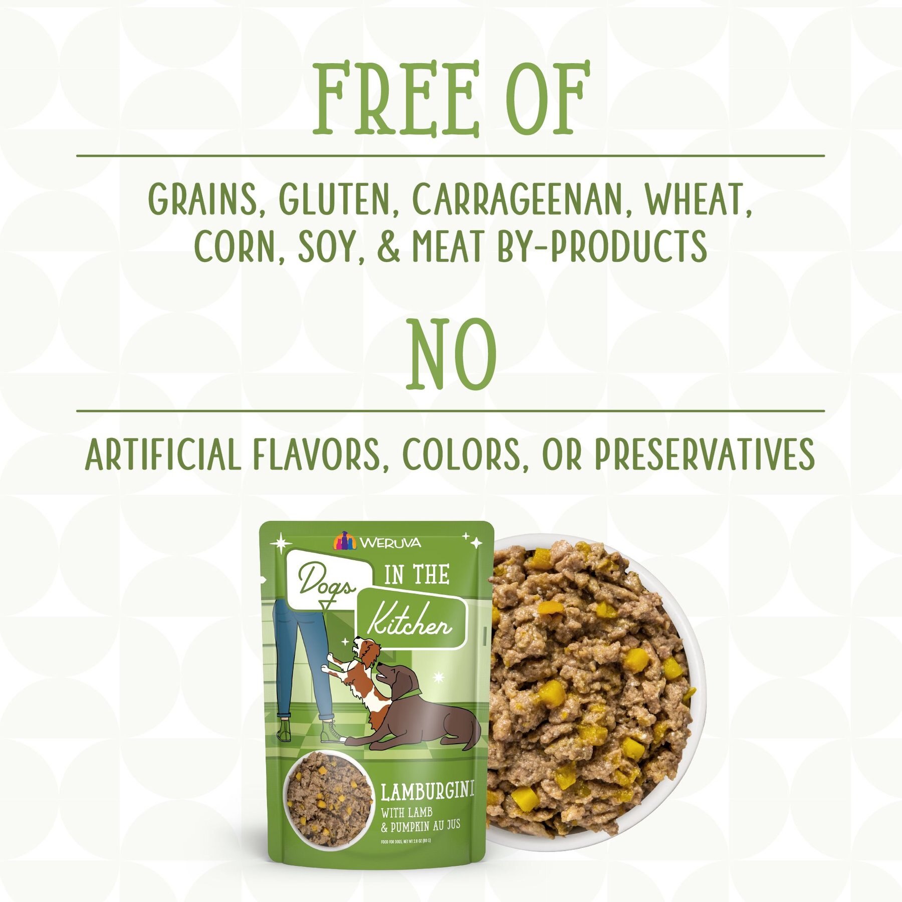 Weruva Dogs in the Kitchen Lamburgini with Lamb & Pumpkin Au Jus Grain-Free Dog Food Pouches