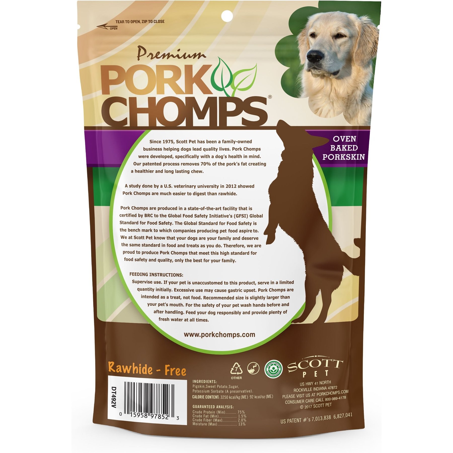 Pork Chomps Sweet Potato Wrapped Twists Dog Treats
