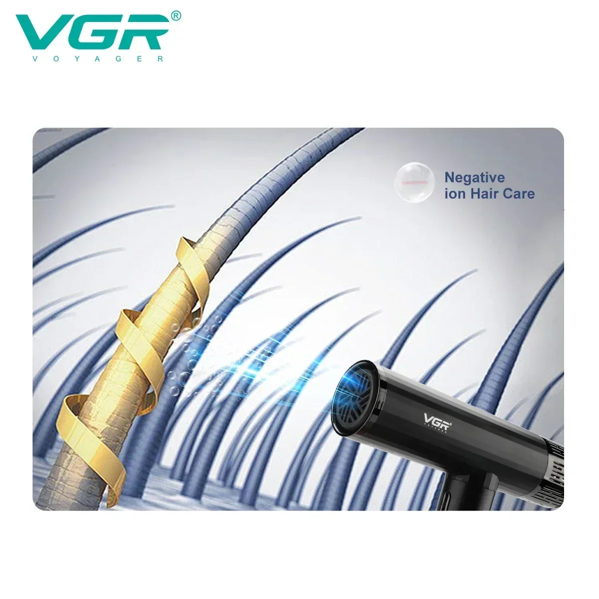 VGR hair dryer professional hair dryer brushless motor hair dryer 110000 RPM negative ion V-427 241206