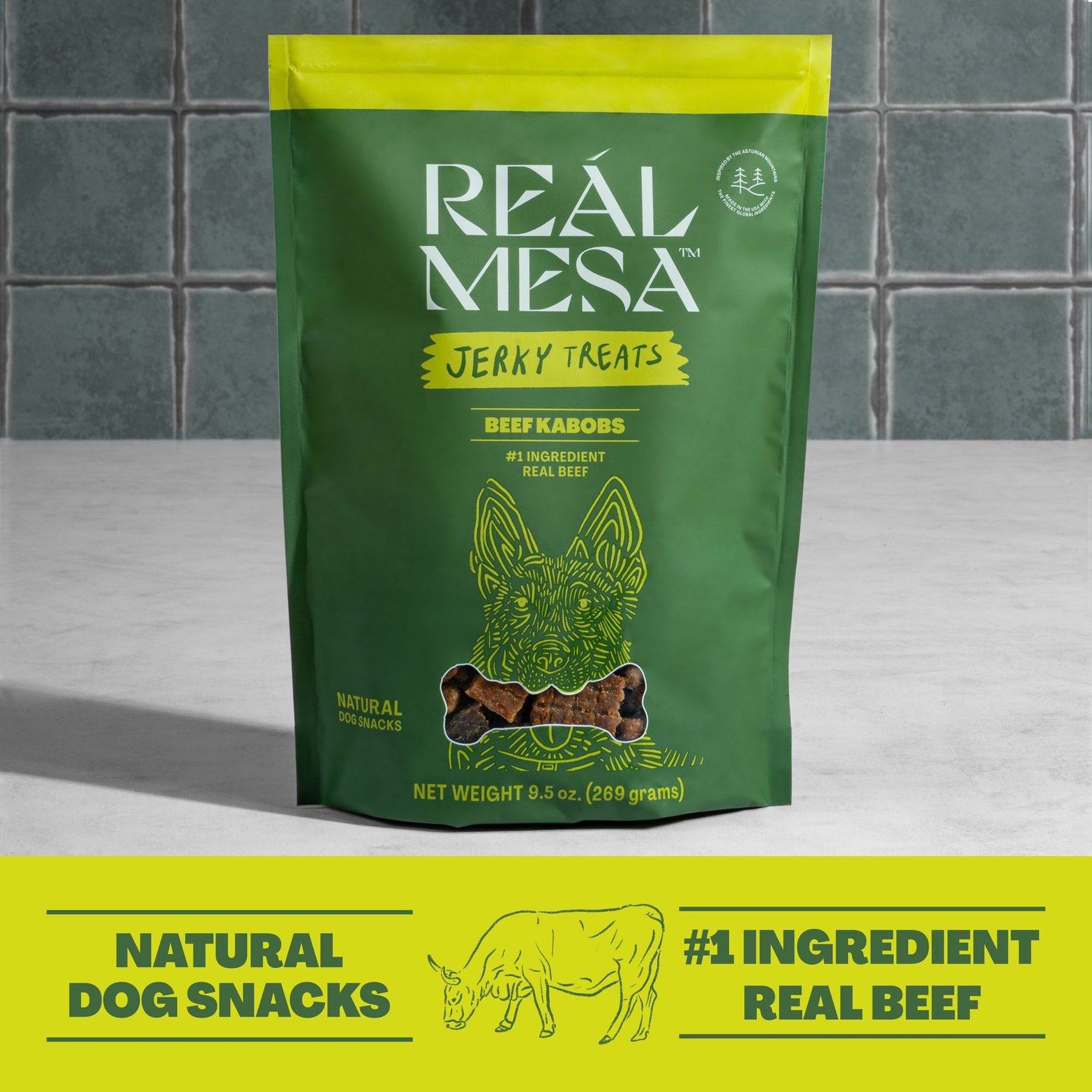REÁL MESA Beef Kabobs Dog Jerky Treat