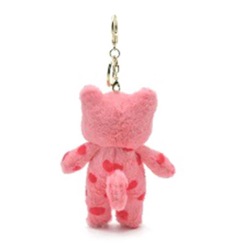 652F Silent Cat Keychain Plush Mysterious Black Cat Doll Toy Keyring Bag Charm Backpack Decoration Couple Car Keyholder Y241121