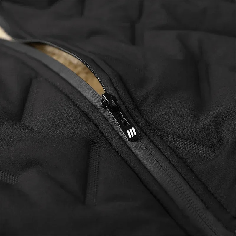 Mens Joggers Set Sweat Suit Winter Lamb Fleece Warm Men Down Cotton Jacket Zipper Coatdown Pants Two Piece Sets Fashion 5Xl 241122 B4