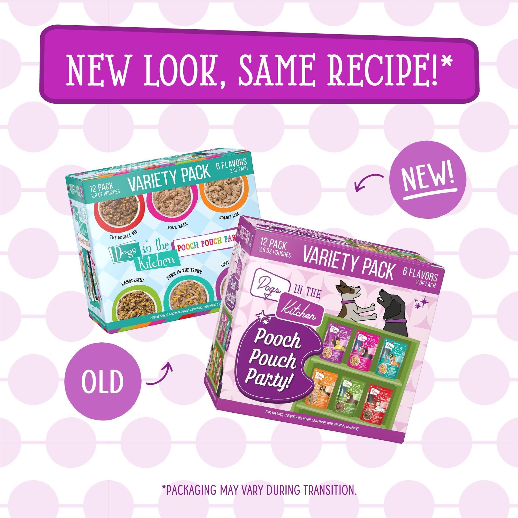 Weruva Dogs in the Kitchen Pooch Pouch Party! Variety Pack Grain-Free Dog Food Pouches
