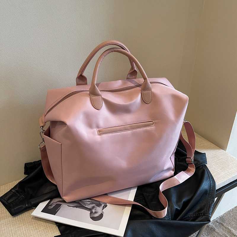 large capacity travel bag storage bag fitness bag short distance portable handheld single shoulder commuting bag mens and womens business travel lugga