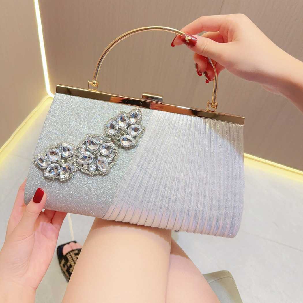 minimalist and fashionable diamond inlaid handbag for team gatherings banquet bags rhinestone dresses diagonal cross banquet bags 241122