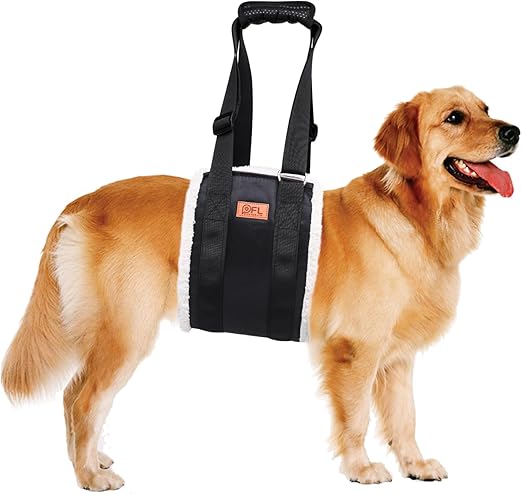 4-150 lbs Adjustable Dog Sling Large Lift Rehab Harness for Weak Rear Legs, Soft Hind Leg Support Helps Senior, Injured, Disabled and After ACL Surger