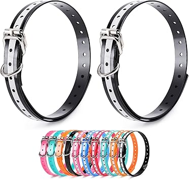 LuckinPET Waterproof Replacement Strap for Shock and Fence Easy Clean Odorless Metal Buckle 3/4 Inch Adjustable Size Durable Anti-Odor TPU Dog Collar