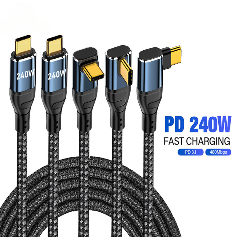 240W PD3.1 USB Type to C Wire for iPhone 15 Pro Max PS5 Switch Samsung S24 Book 5A Fast Charging Cable