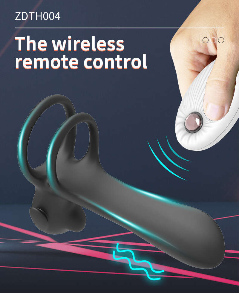Remote control 20 modes vibrating cock ring men's sex toy USB charging