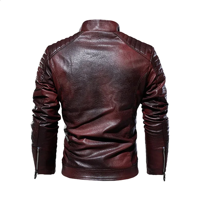 Jacket Removable Fur Collar Windbreaker Ropa De Hombre Slim Coat Leather Men Winter Fleece Motorcycle 241122