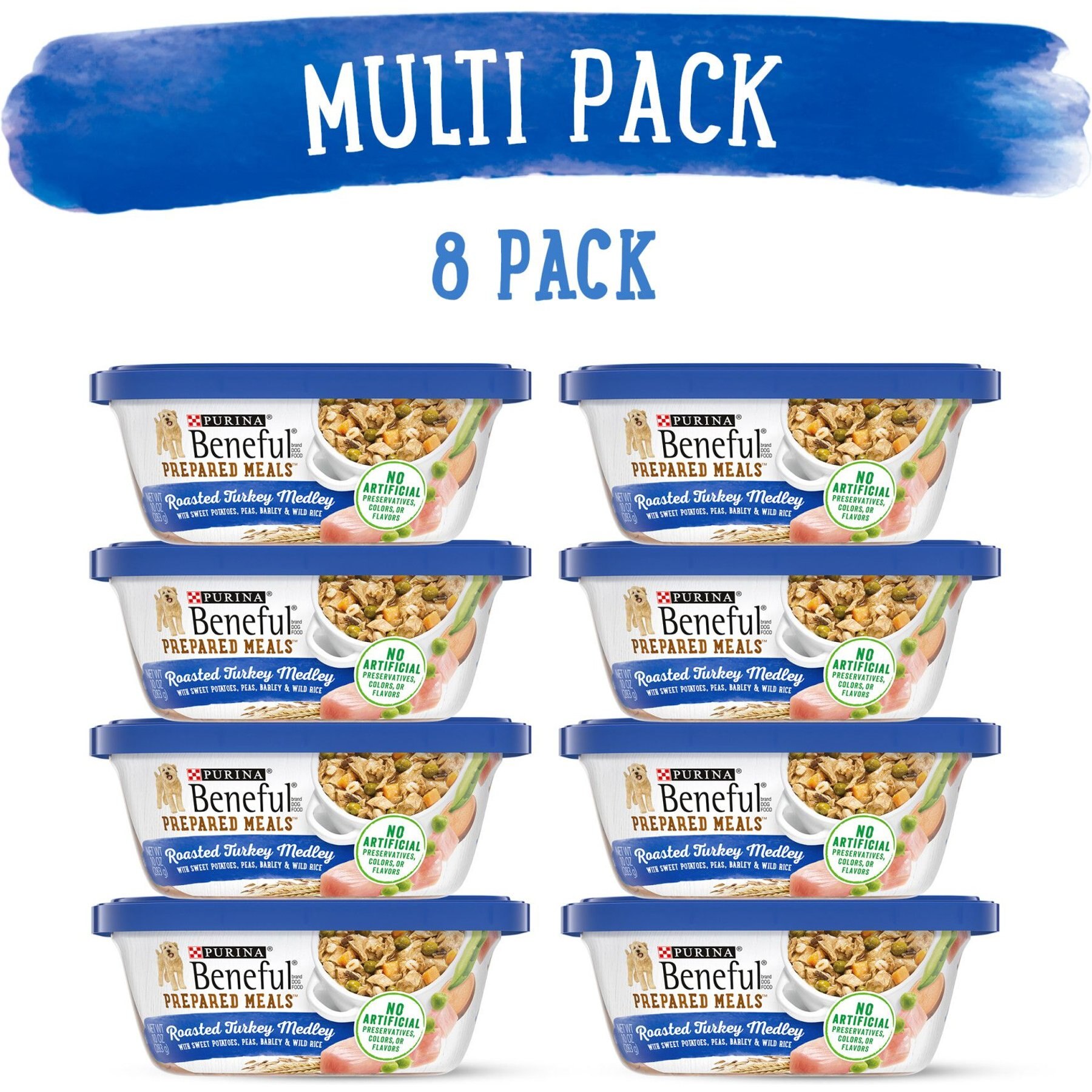 Purina Beneful Prepared Meals Roasted Turkey Medley with Wild Rice, Peas & Barley Wet Dog Food