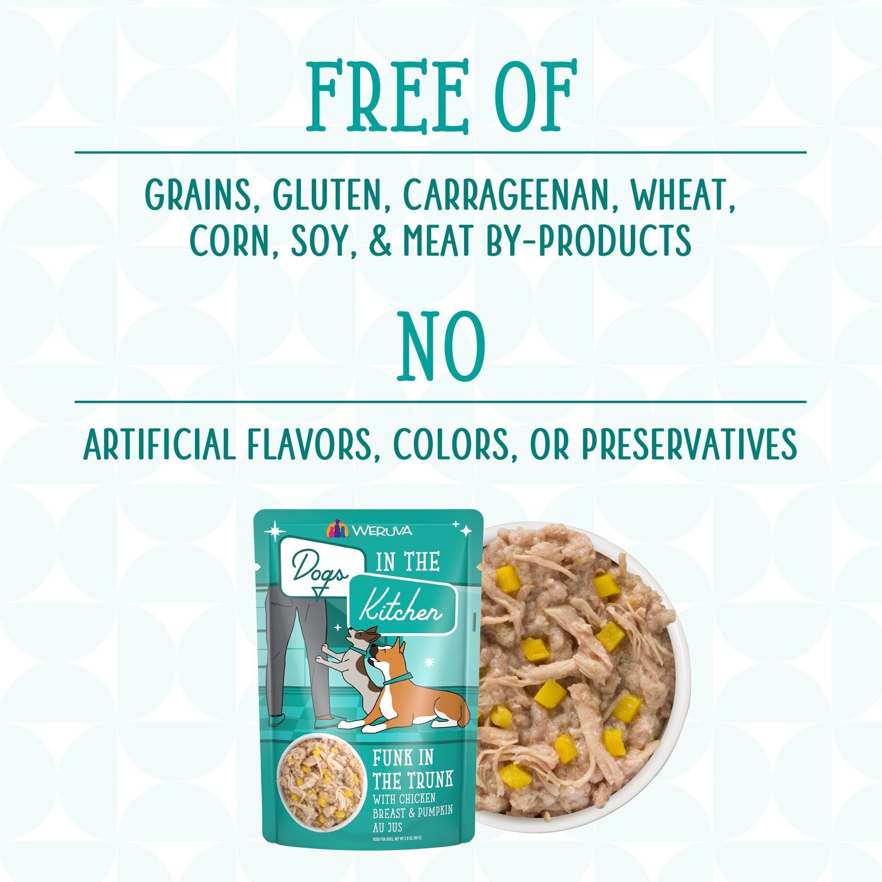 Weruva Dogs in the Kitchen Funk in the Trunk with Chicken Breast & Pumpkin Au Jus Grain-Free Dog Food Pouches