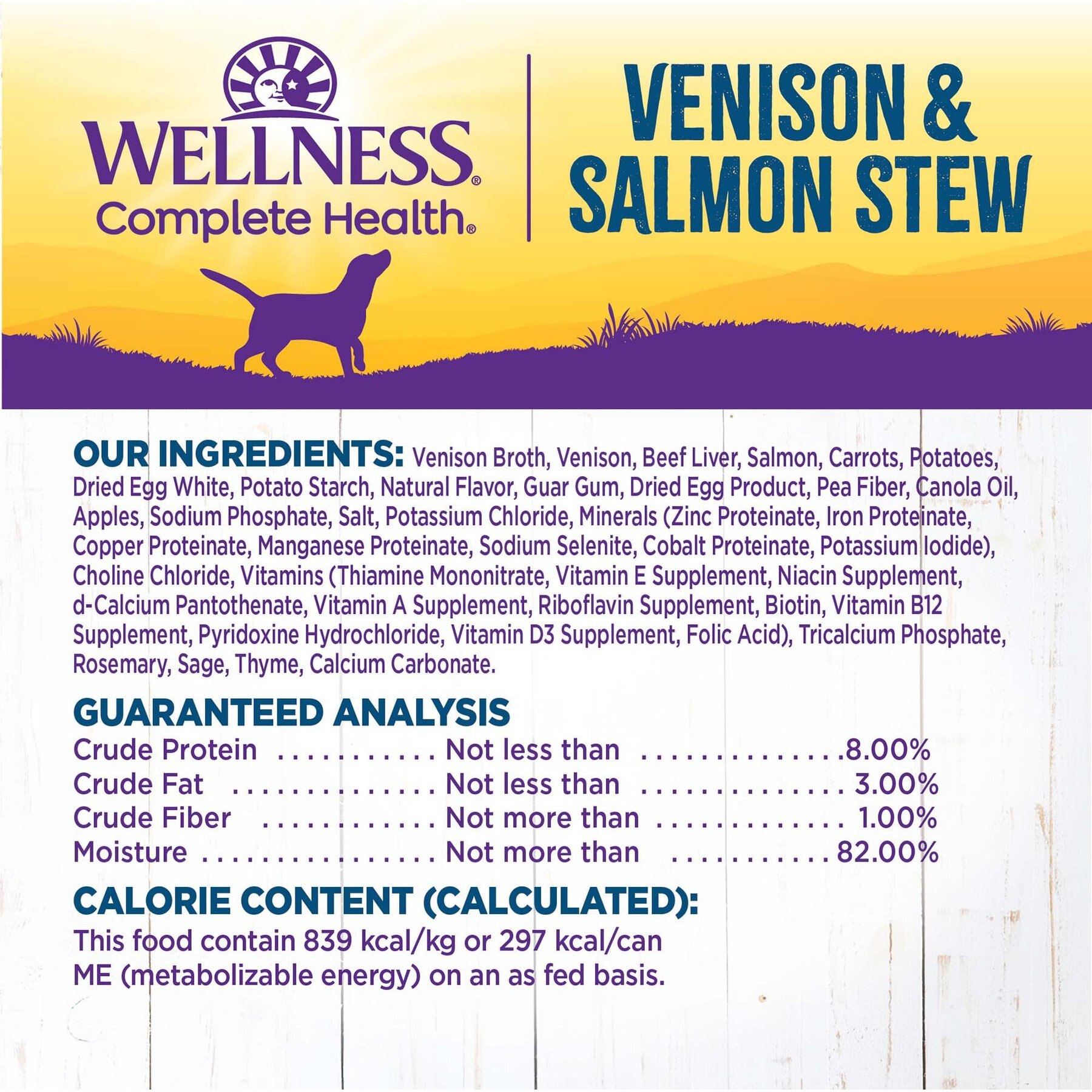 Wellness Venison & Salmon Stew with Potatoes & Carrots Canned Dog Food