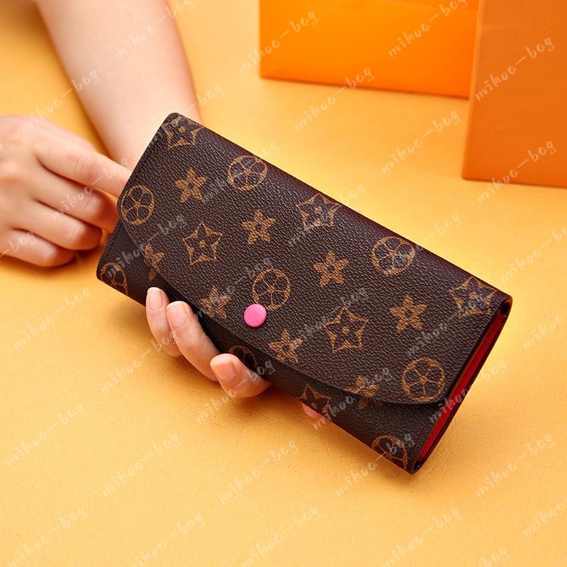 Fashion Designer Wallet Luxury Women Short Purse Embossed Flower Letters Wallets Credit Card Holders Ladies Plaid Money Clutch Bags with Box DustBag