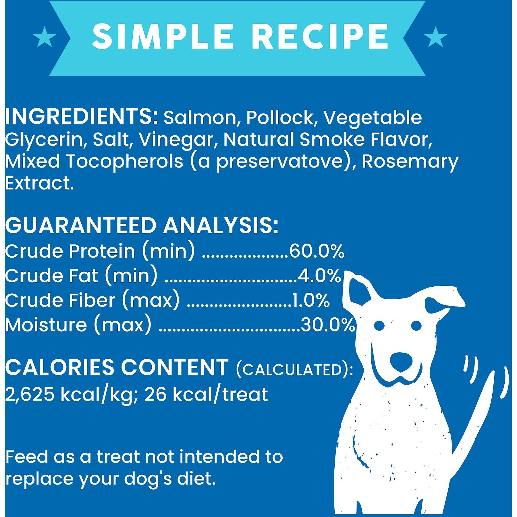 Cloud Star Wag More Bark Less Smoked Salmon Dog Jerky Treats, 10-oz bag