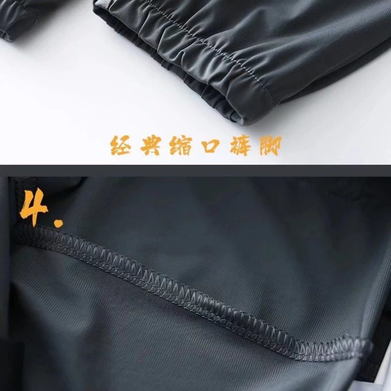 Summer Quick-drying Ice Silk Casual Pants Mens Ultra-thin Elastic Nine-point Pants Loose Drape Solid Beam Feet Pants 7XL 240422