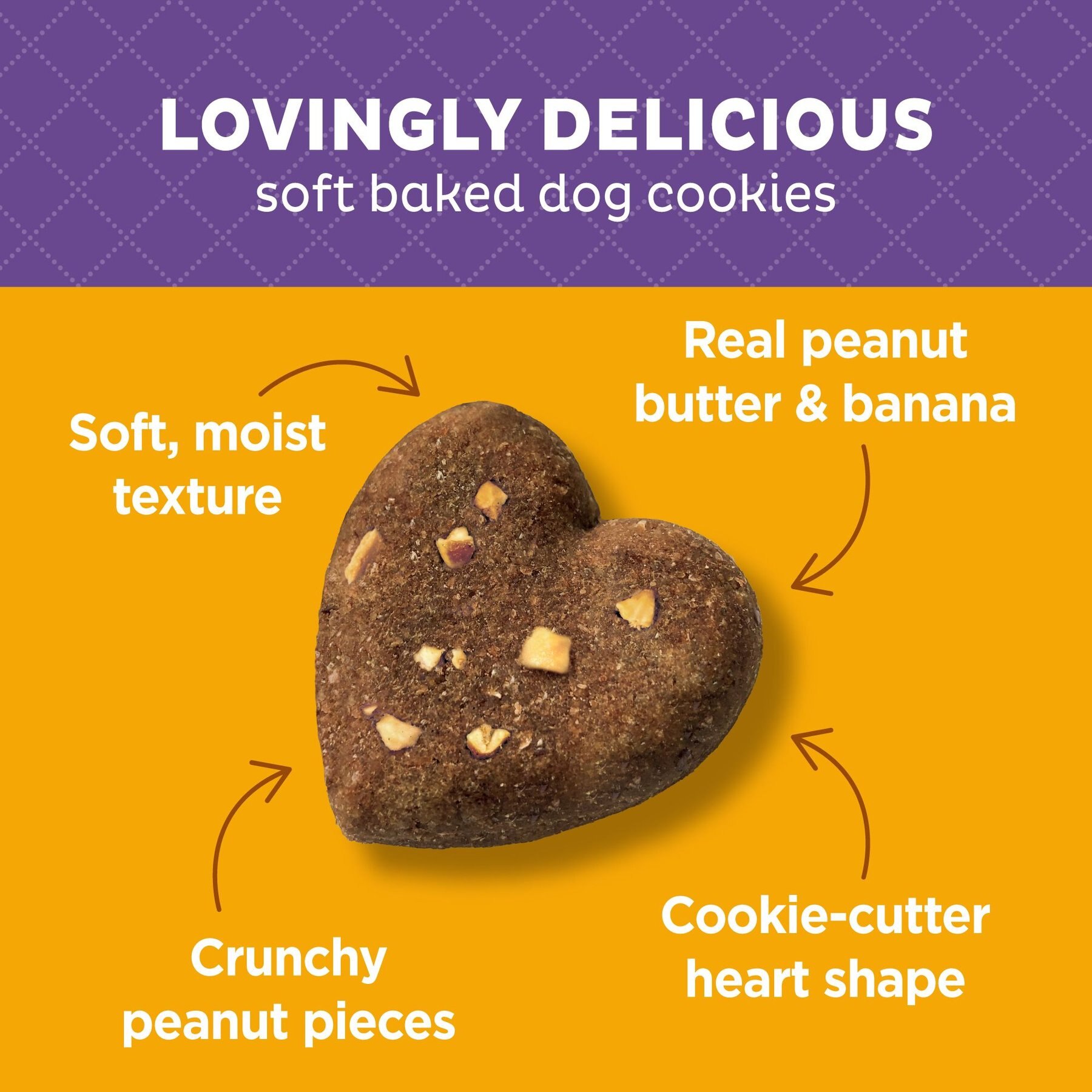 Old Mother Hubbard by Wellness Wholesome Indulgences Peanut Butter Banana Natural Dog Treats, 10-oz bag
