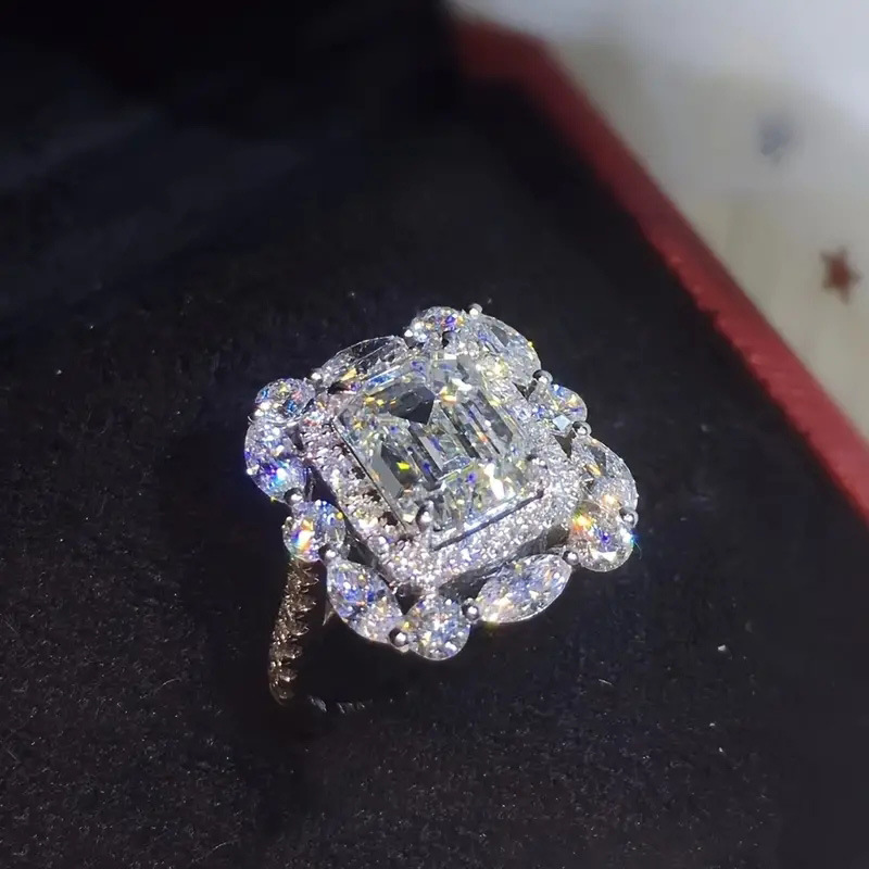 2024 Choucong Sparkling Wedding Rings Luxury Jewelry 925 Sterling Silver Fill Princess Cut 5A Cubic Zircon CZ Diamond Gemstones Party Women Engagement