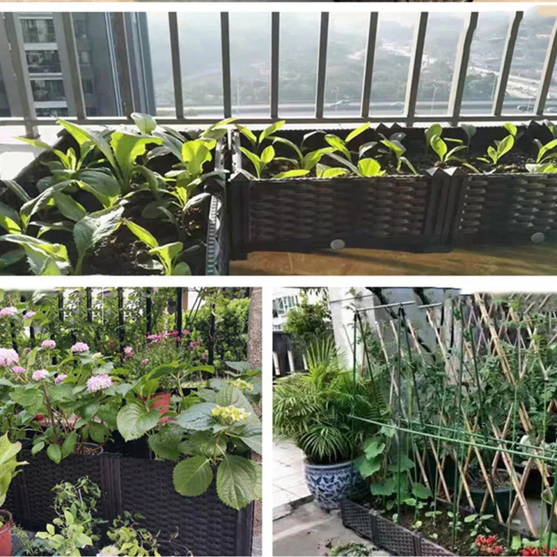 Assembled Vegetables Grow Pot Raised Garden Bed Veg Planting Box Large Rectangular Flower Pots Indoor Balcony Crop Planters 240415