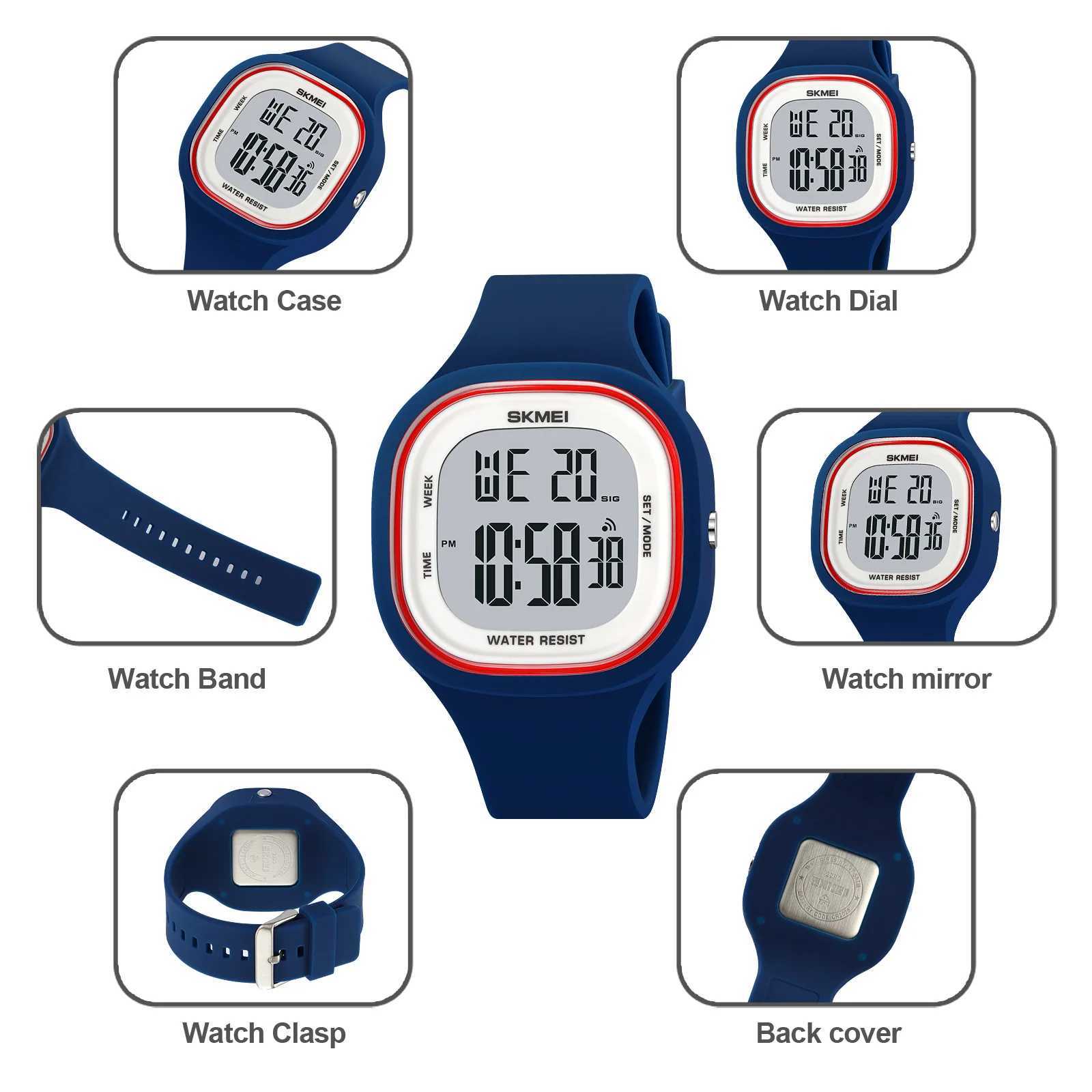 SKMEI Youth Cool Vitality Stopwatch Digital Sports Watch Mens Fashion 5Bar Waterproof Watch X241122