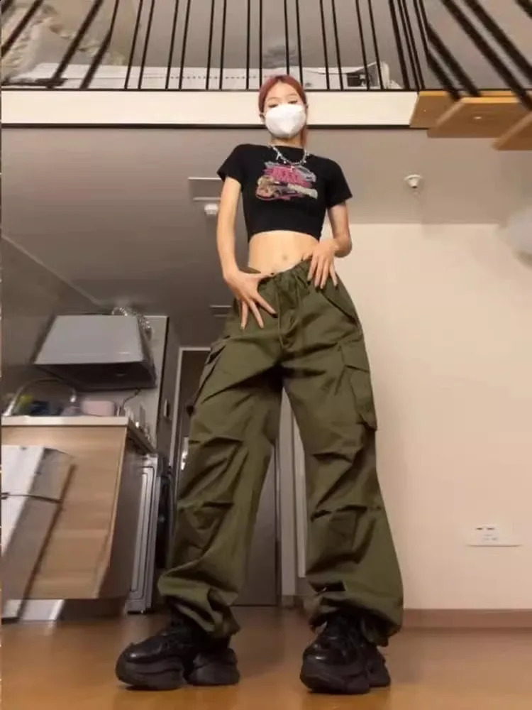 Plus size Retro workwear jeans womens straight leg springsummer casual pants ok loose elongated and wide Z260314