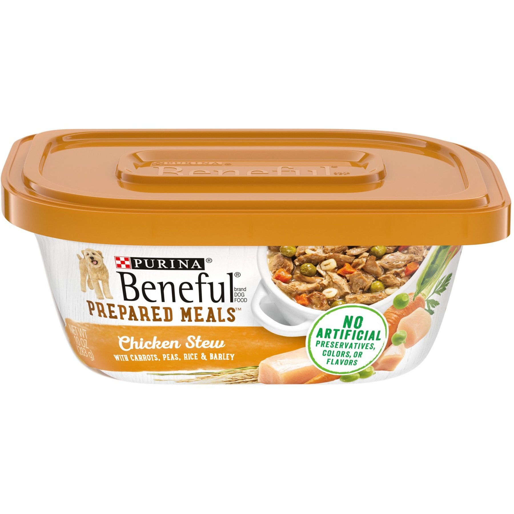 Purina Beneful Prepared Meals Chicken Stew with Rice, Carrots, Peas & Barley Wet Dog Food