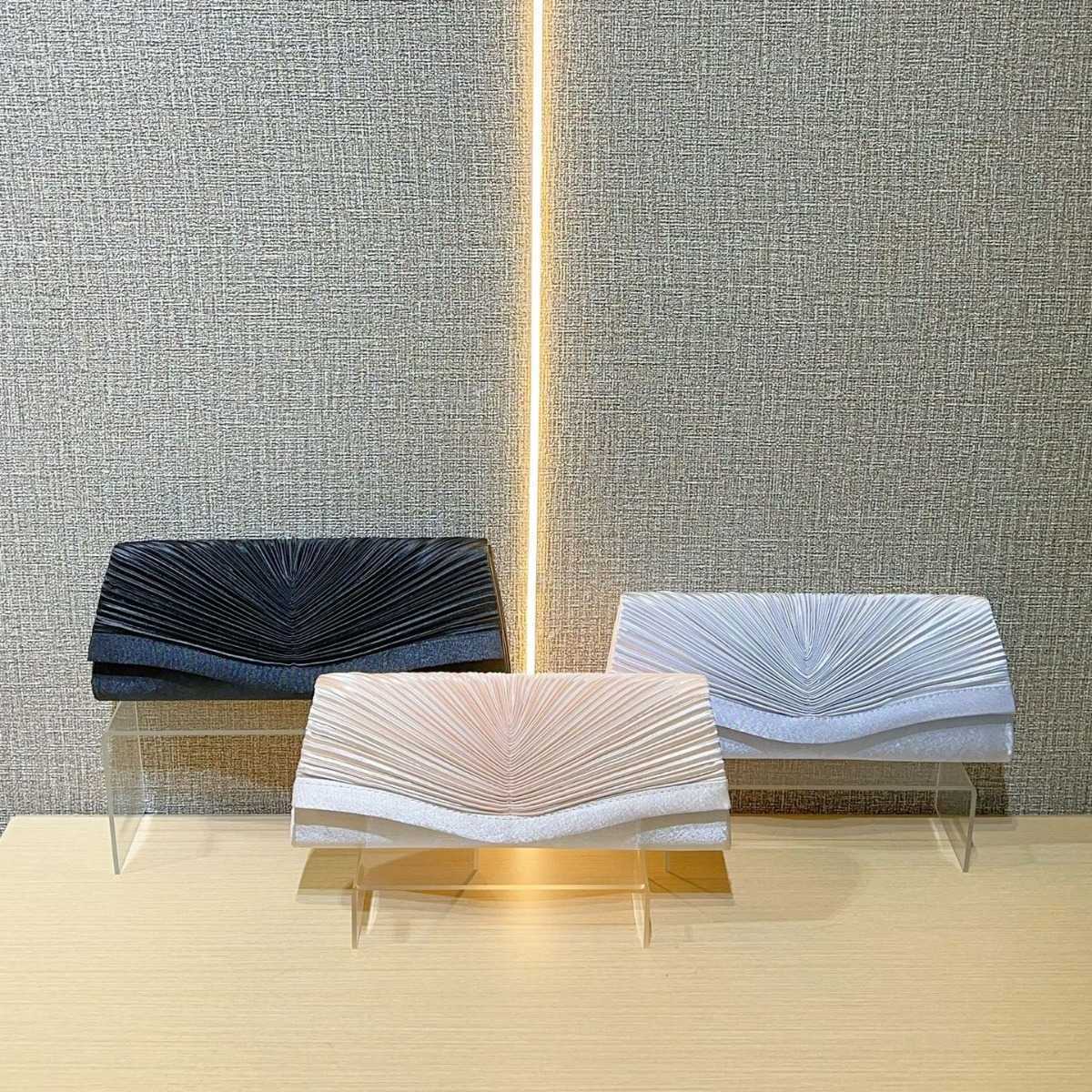 new pleated handbag for socialites highend banquet fashion handbag one shoulder crossbody and dinner bag