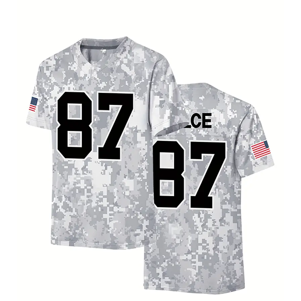 #26 Gibbs Jack Goff St. Brown 87 Kelce 2024 Camo Salute To Service Pullover Football Jersey individuation S-XXXL Mens Womens Youth Custom Any Name Num